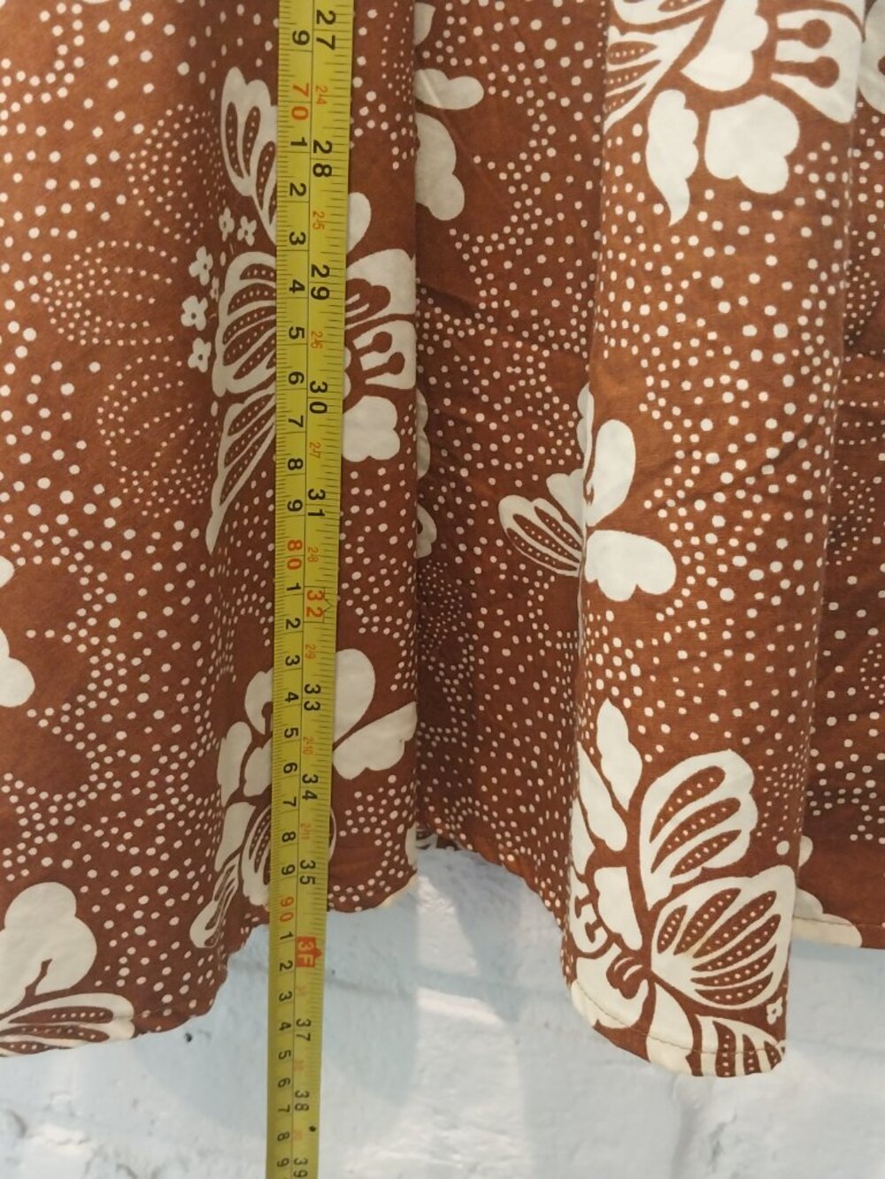 TABITHA Anthropologie Strapless Dress 6 S Brown Floral Fit Flare Cotton Lined - Picture 12 of 13